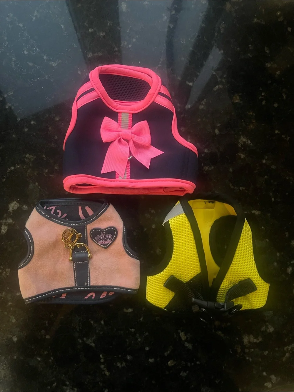 Pink Bow Dog Harness Vest - Brand Unknown. 3 harnesses